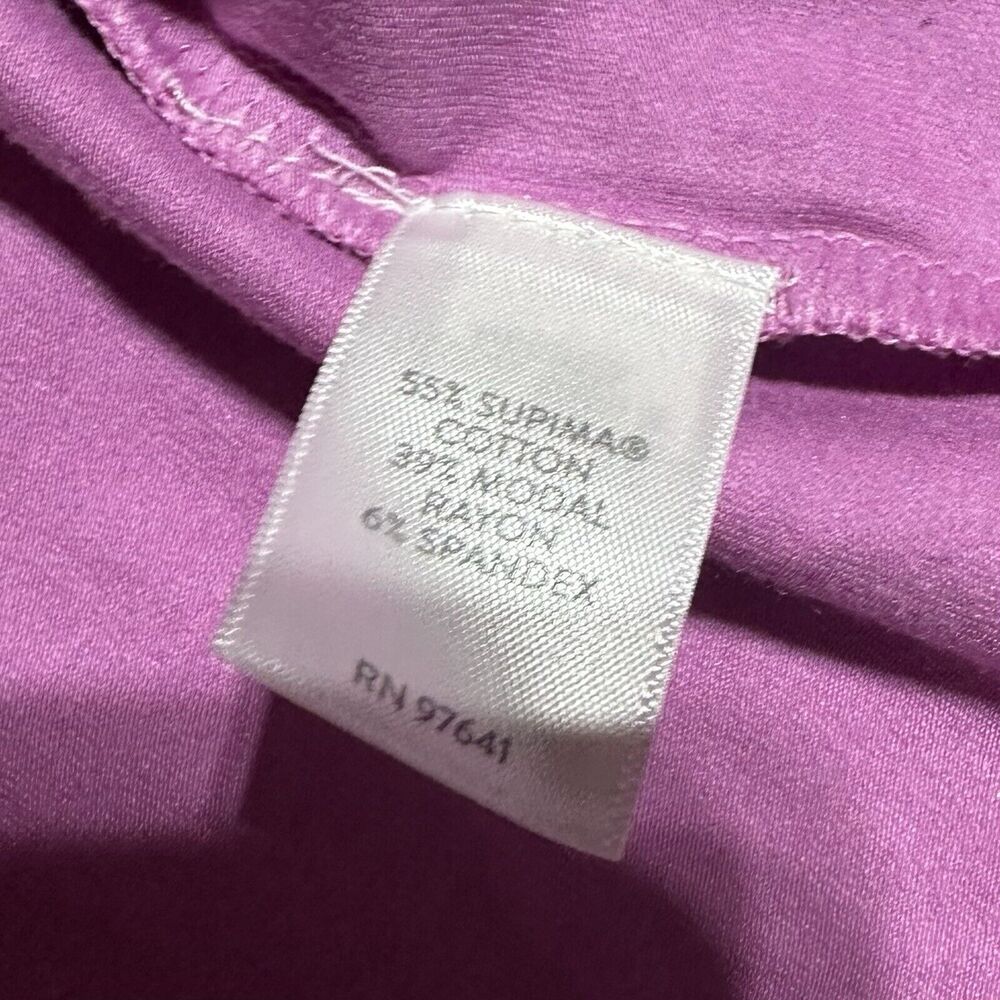 J.Jill Luxe Supima Easy Tee Size XL Womens Top Pink Petunia Boxy V-Neck NWT - Picture 9 of 9